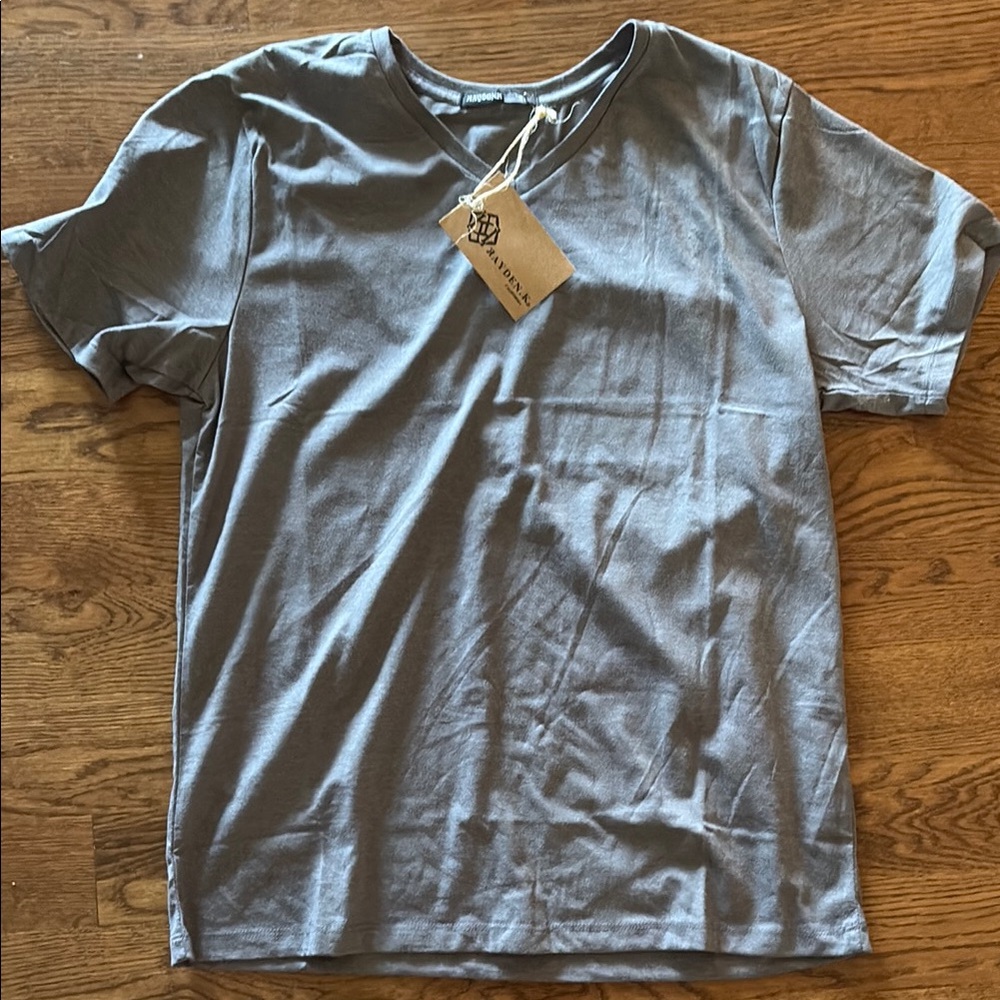Gray Short Sleeve Crew Neck Tee